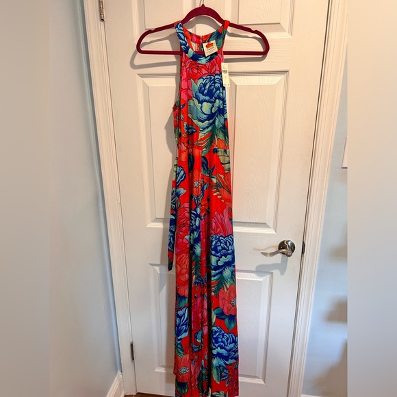 FARM Rio Pants - Farm Rio Red Floral Jumpsuit XS NWT